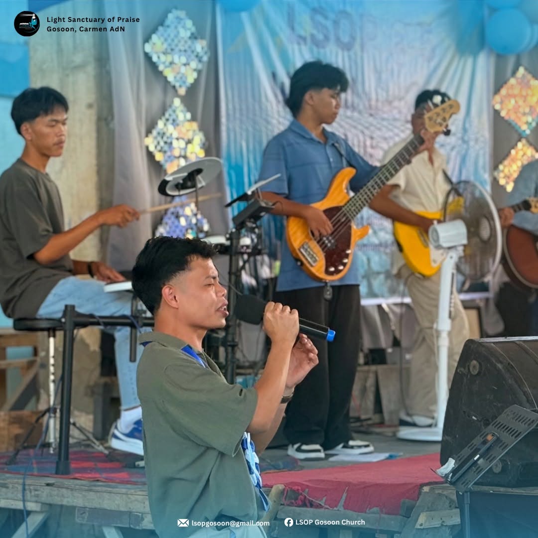 The worship team leading a Sunday service